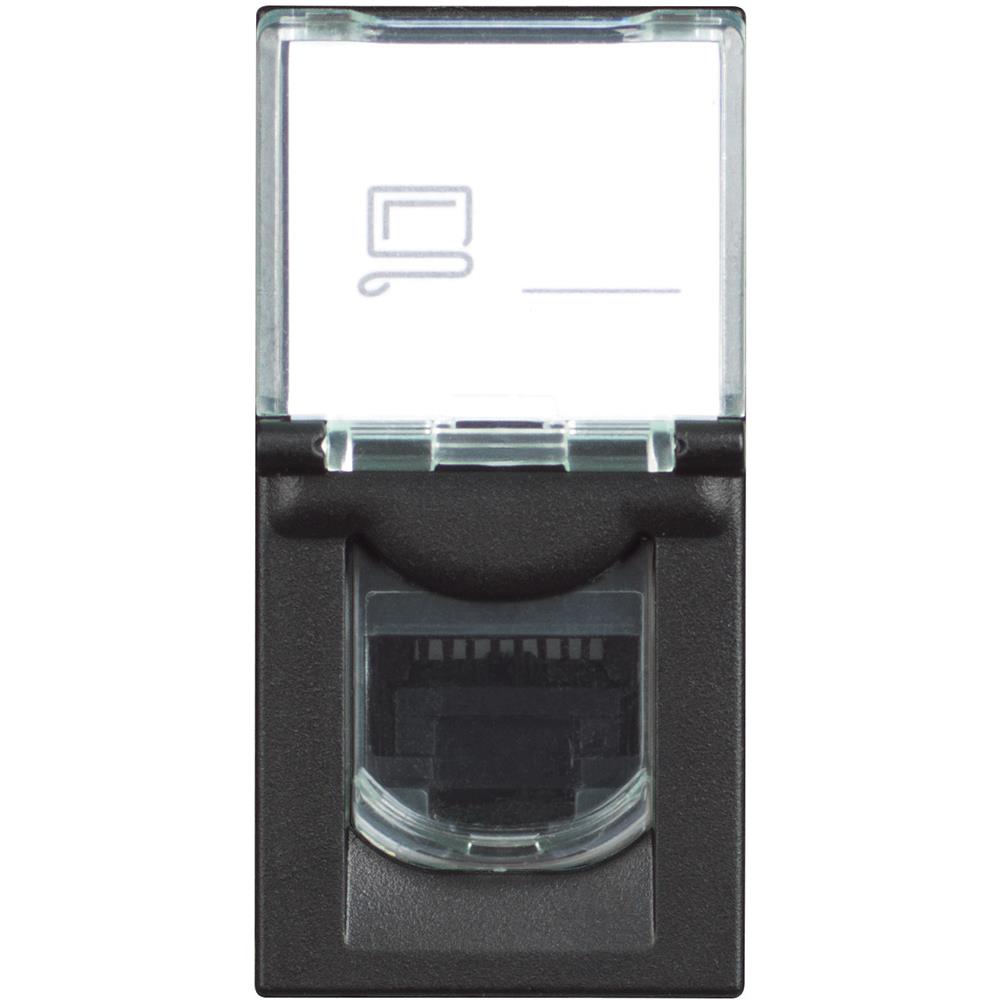 Интернет розетка 1xRJ45 Cat.5 UTP 1M, черен Classia